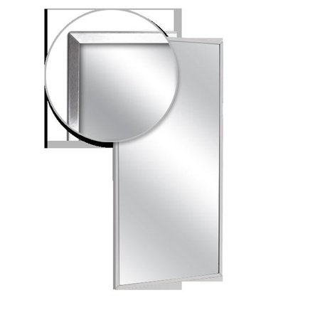 AJW AJW U711T-2460 Channel Frame Mirror; Tempered Glass Surface - 24 W X 60 H In. U711T-2460